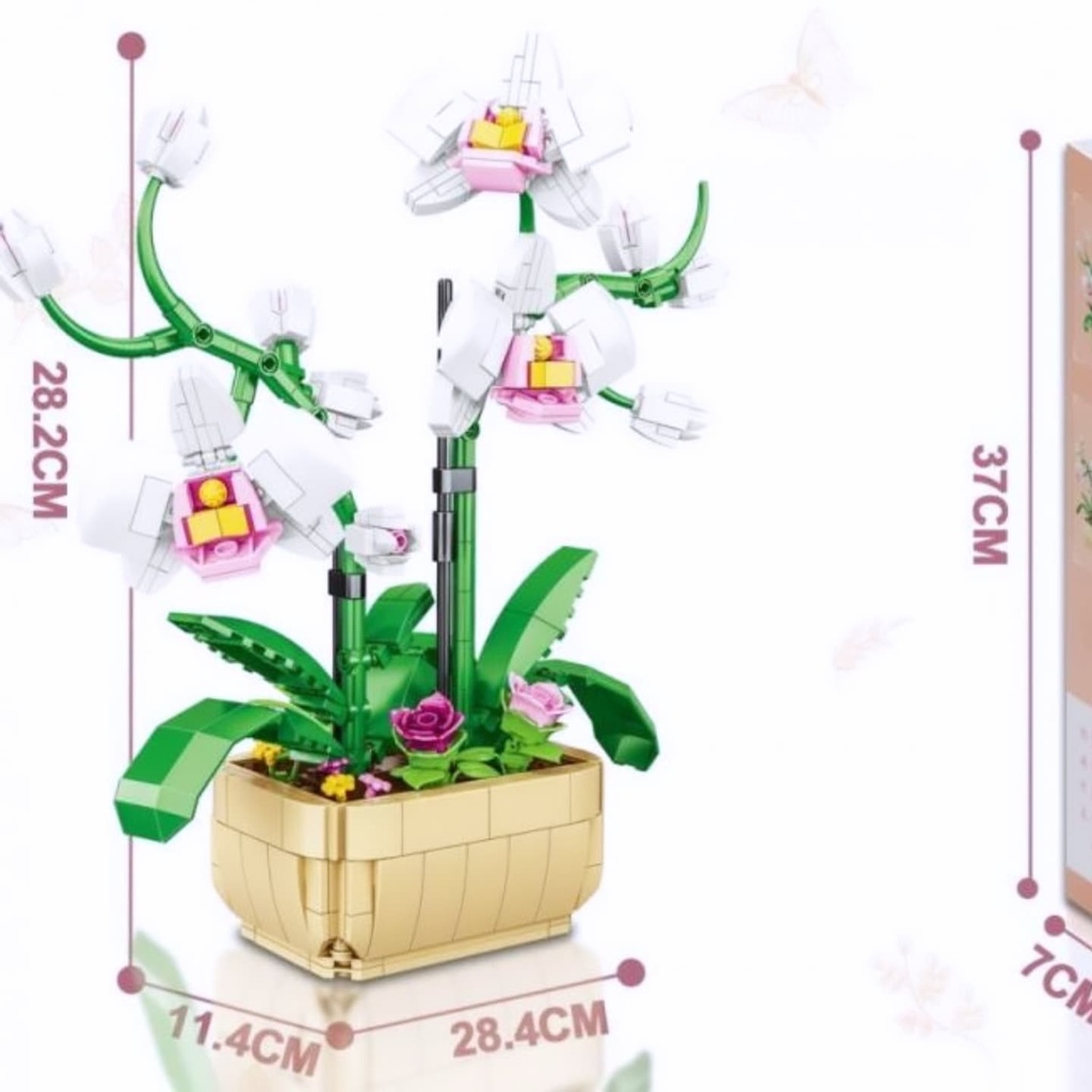 Lego maceta de flores Orquideas 550 pcs