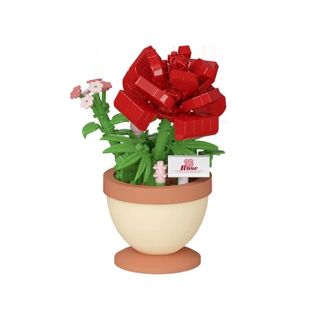 Flor Rosa en maceta 190 Pcs 