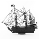 Pirates of the Caribbean black pearl  ship -Color-
