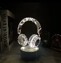 [LADO-009] Lámpara Acrílica De Dos Colores Bocinas  Audifonos 2.webp