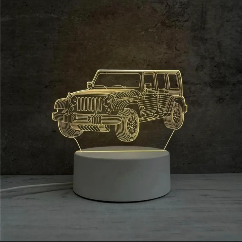 [LVEH-001] Lámpara Acrílica De Dos Colores Jeep.webp