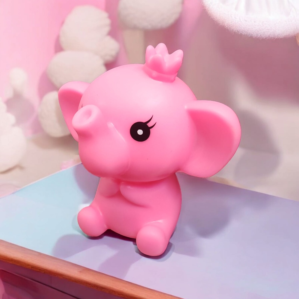 Lámpara Led Elefantito Rosado