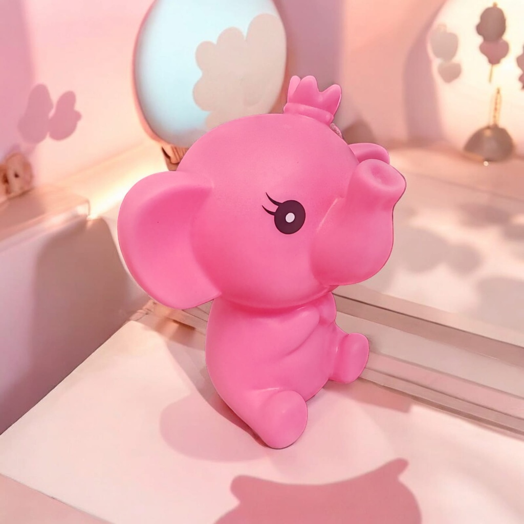 Lámpara Led Elefantito Rosado