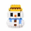 Muñeco de nieve con sombrero amarillo.webp