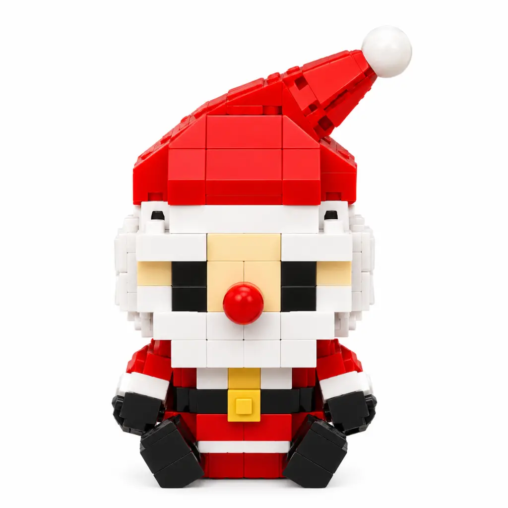 Papá Noel de LEGO en estudio blanco.webp