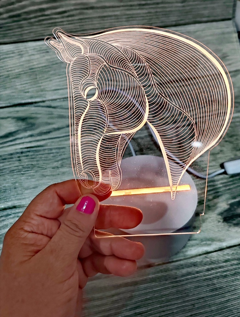 Lámpara Acrílica Led Caballo