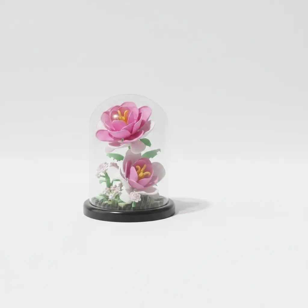 Domo de flores Peonia 