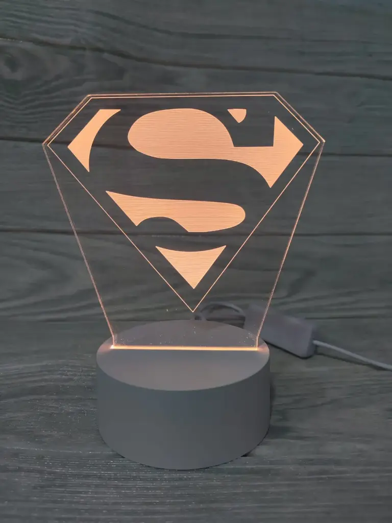 Lámpara Acrílica Led Superman