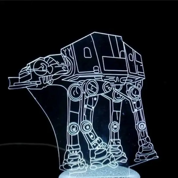 Lámpara Acrílica Led Star Wars AT-AT