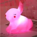 Lámpara Led conejito corazón rosado