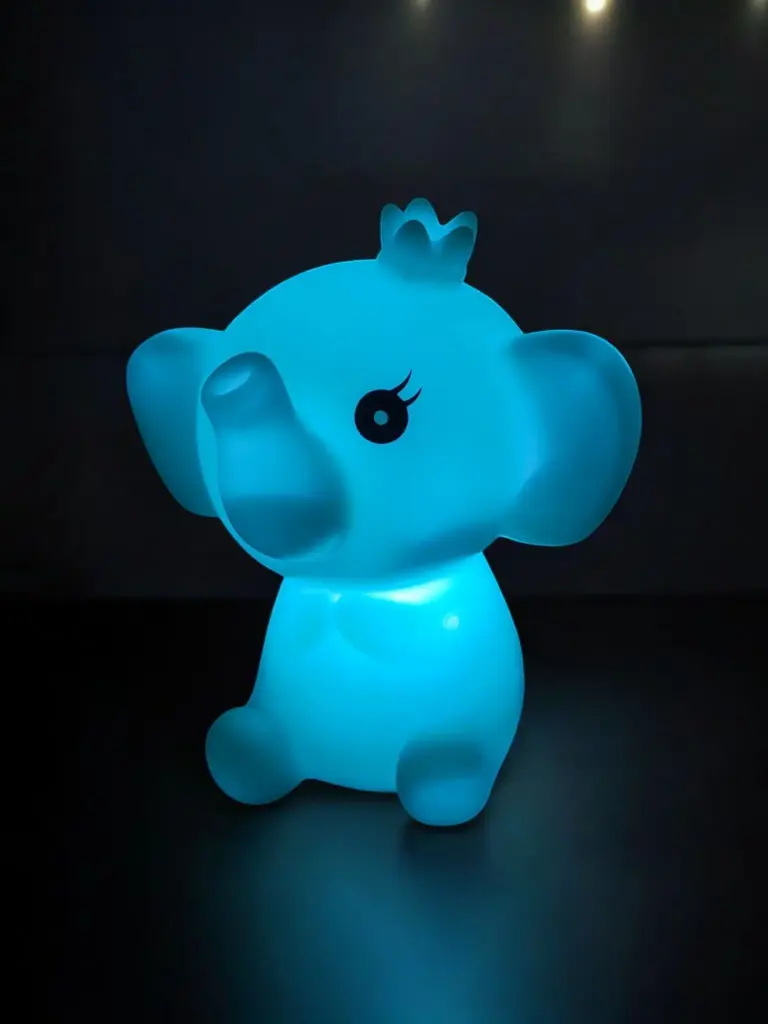 Lámpara Led Elefantito Turquesa