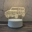 Lámpara Acrílica De Dos Colores Jeep 