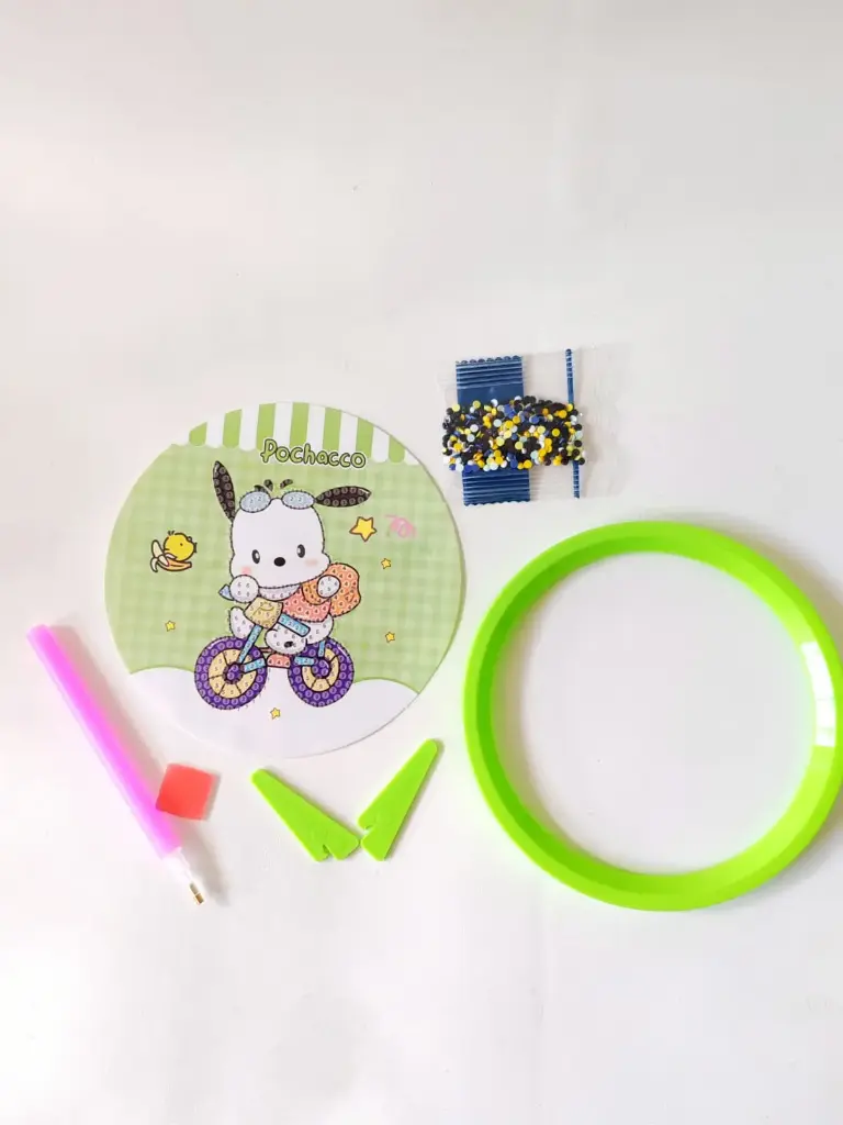 Cuadro Sanrio Redondo Pochacco Bicicleta