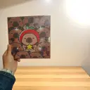 Cuadro pintura diamantes 20x20 cm Capibara Gorrito Tomate 