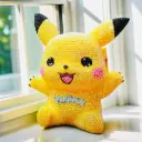 Alcancía Pintura de Diamantes  3D Grande Pikachu 17cm 