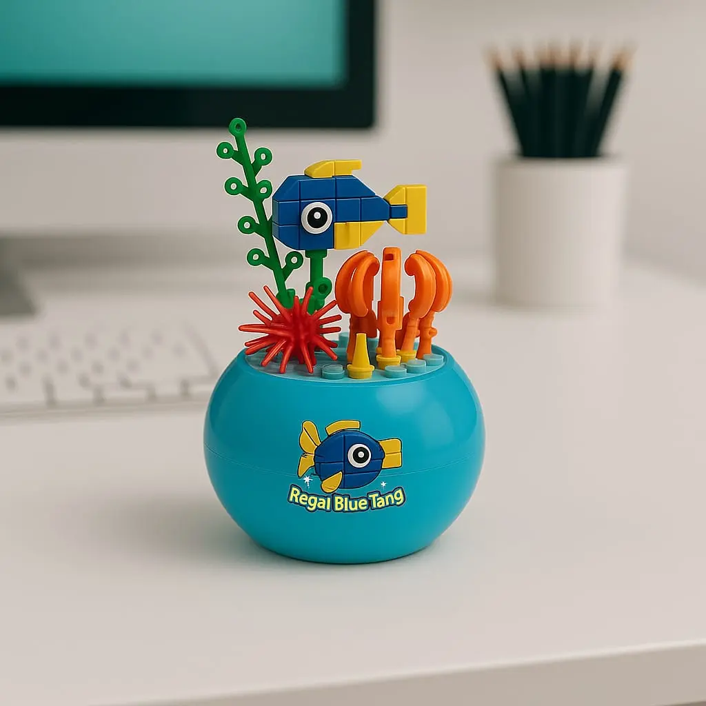 Set de legos Regal Blue Tang Fish Tank 75pcs 