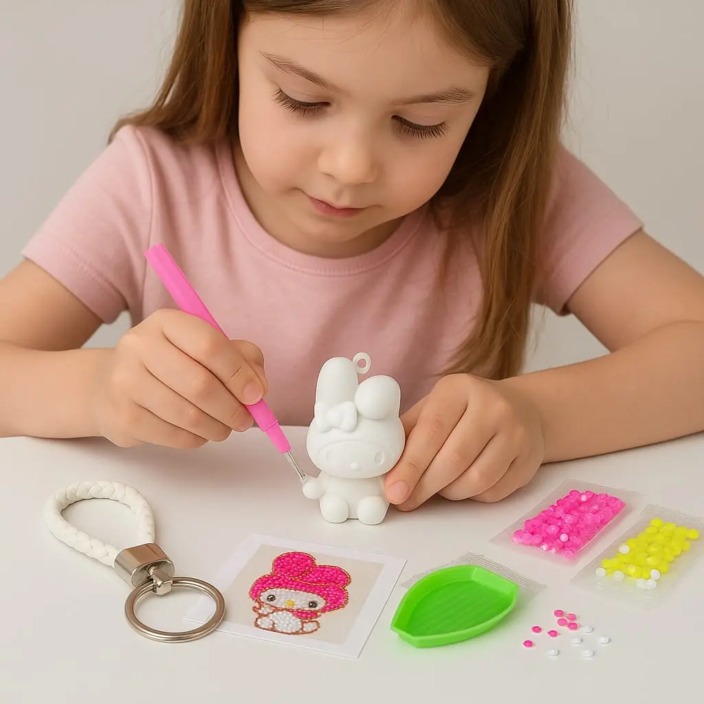 Llavero diamond painting My Melody de pie 