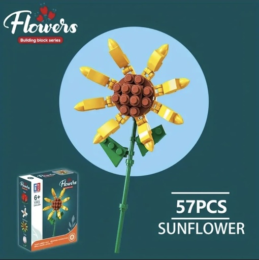 [F-123-687] Lego flor individual Girasol 57 pcs