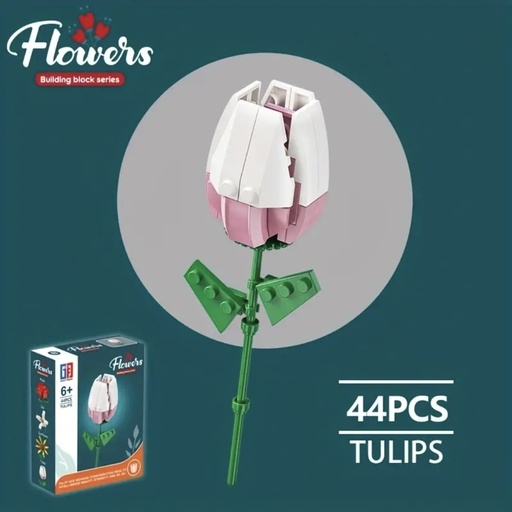 [F-123-686] Lego flor individual Tulipan 44 pcs