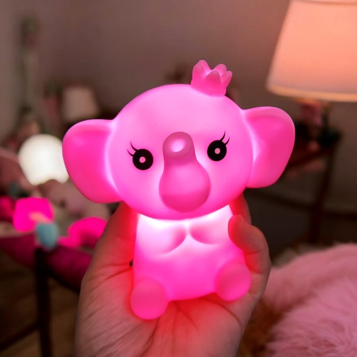 [LEDEL-001] Lámpara Led Elefantito Rosado