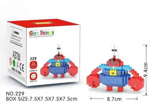 [I-229] Don cangrejo 209 pcs - SpongeBob series   