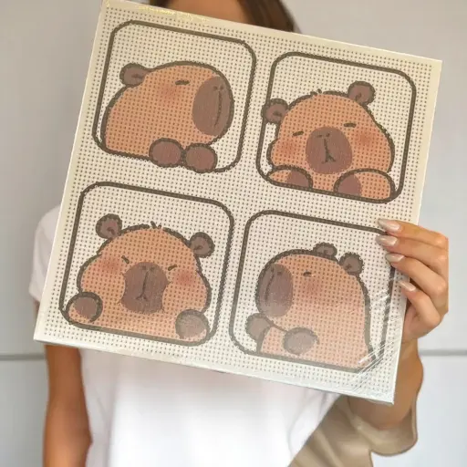 [AK301] Cuadro pintura diamantes 30x30 cm Capibara Collage 