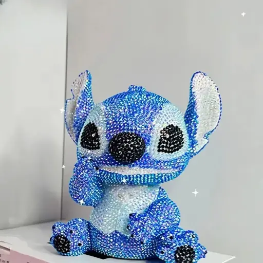 [AG108] Alcancía Pintura de Diamantes 3D Stitch 17cm 