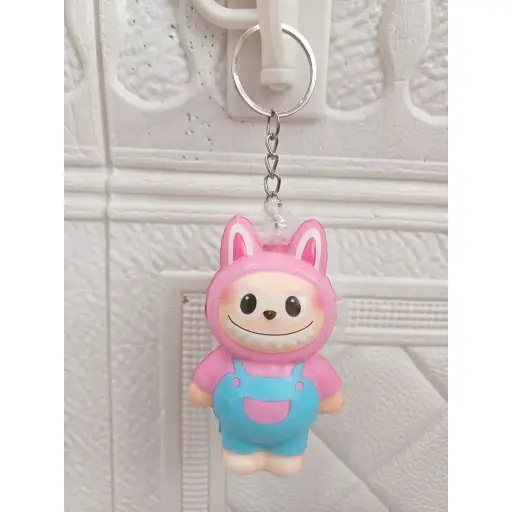 [AG120] Llavero Squishy Labubu Rosa 