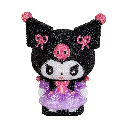 [AG137] Alcancía Pintura de Diamantes 3D Kuromi 16cm  