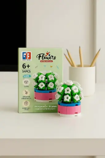 [F-123-935A] Flor Maceta Copo de Nieve Japones 54pcs 