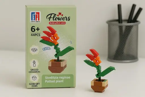 [F-123-935B] Flor Maceta Ave del Paraíso  44pcs 