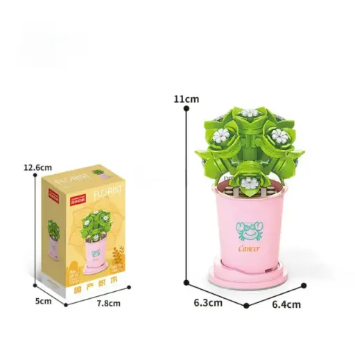 [F-8717-4] Flor Suculenta Echeveria -Cáncer-  55 pcs 