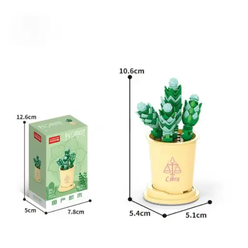 [F-8717-7] Flor Suculenta Sedum Dasyphillum -Libra-  66 pcs 