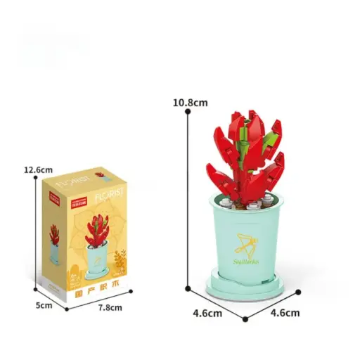 [F-8717-9] Flor Suculenta Crassula Capitella -Sagitario-  60 pcs 