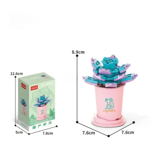 [F-8717-10] Flor Suculenta Echeveria Cante Galss -Capricornio-  62 pcs 