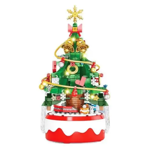 [8756-2] Arbolito navideño musical -Verde- 418pcs 