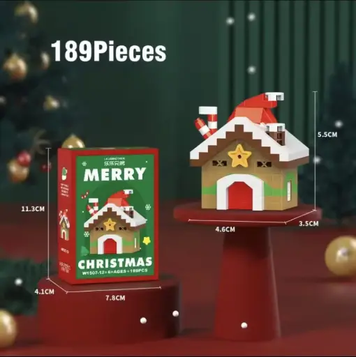 [W1507-12] Casita navideña de Jengibre 189 pcs 