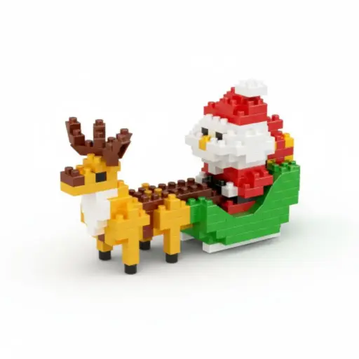 [JK-JM001-109] Petite Block Trineo Santa 