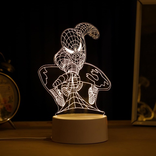 [LSUP-001] Lámpara Acrílica Led Spider man