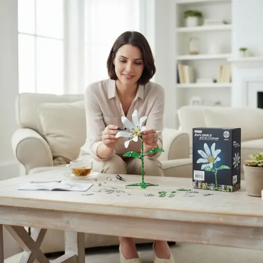 [A60831] Margarita 3D Armable de Metal - 90 piezas