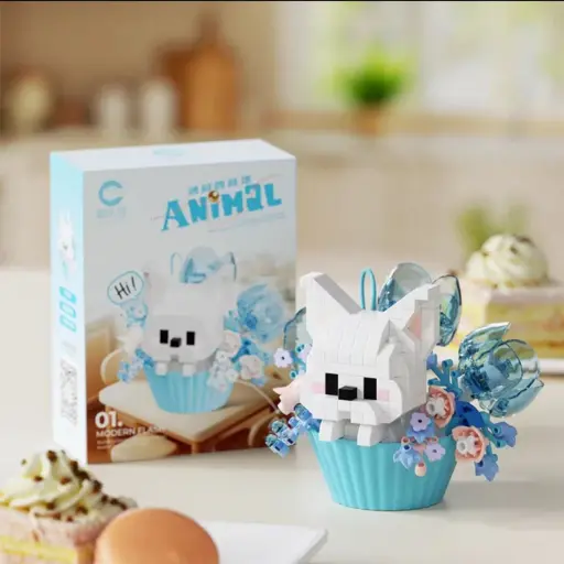 [7495] Cupcake Perrito Westie 250 pcs 