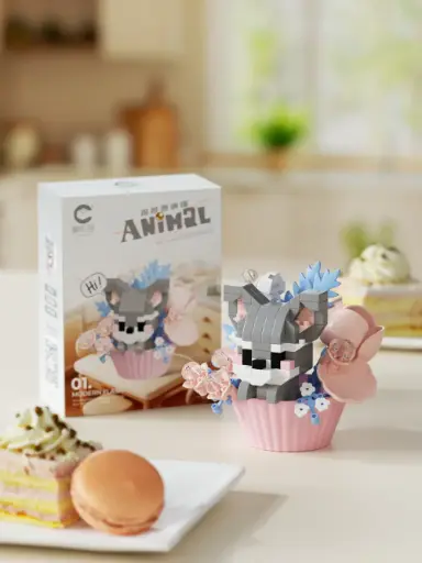 [7500] Cupcake Perrito Schauzer 250 pcs 