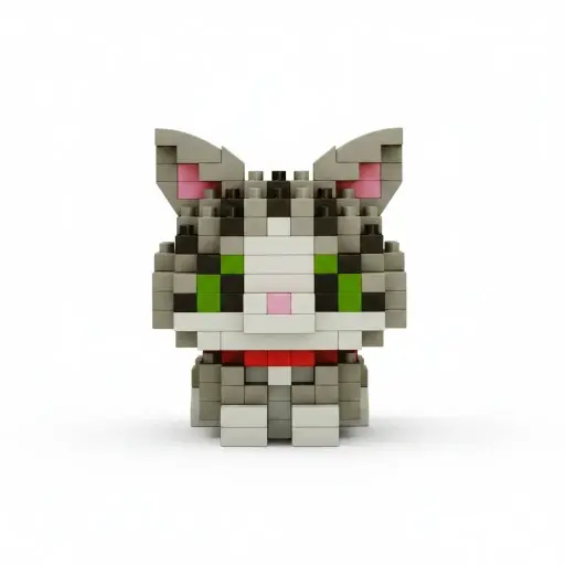 [7688A] Mini Lego My Pets Tabby cat 221 pcs