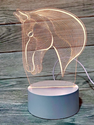 [LANI-003] Lámpara Acrílica Led Caballo